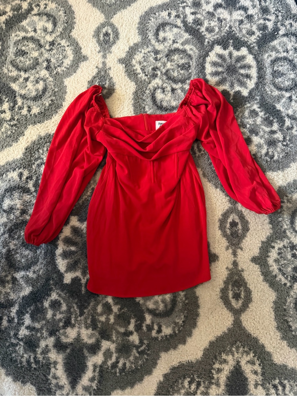 Princess Polly Red Mini Dress with Puff Sleeves